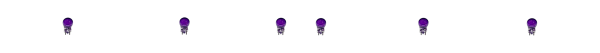 22 INCH--Bulbs Set of 6 - Purple